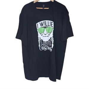 Willie Nelson I Willie Love Chistmas Graphic on Gildan Softstyle  Tee Size XL